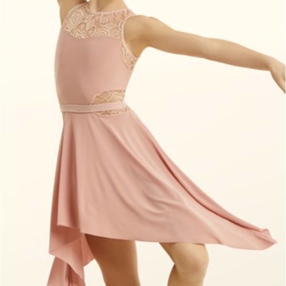 Weissman dance costume lyrical blush pink mauve TENERIFE SEA 11312 MC child